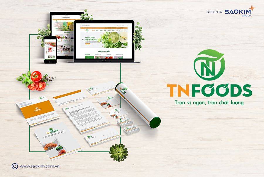 [Saokim.com.vn] Thiết kế logo TN FOODS từ Sao Kim Branding 