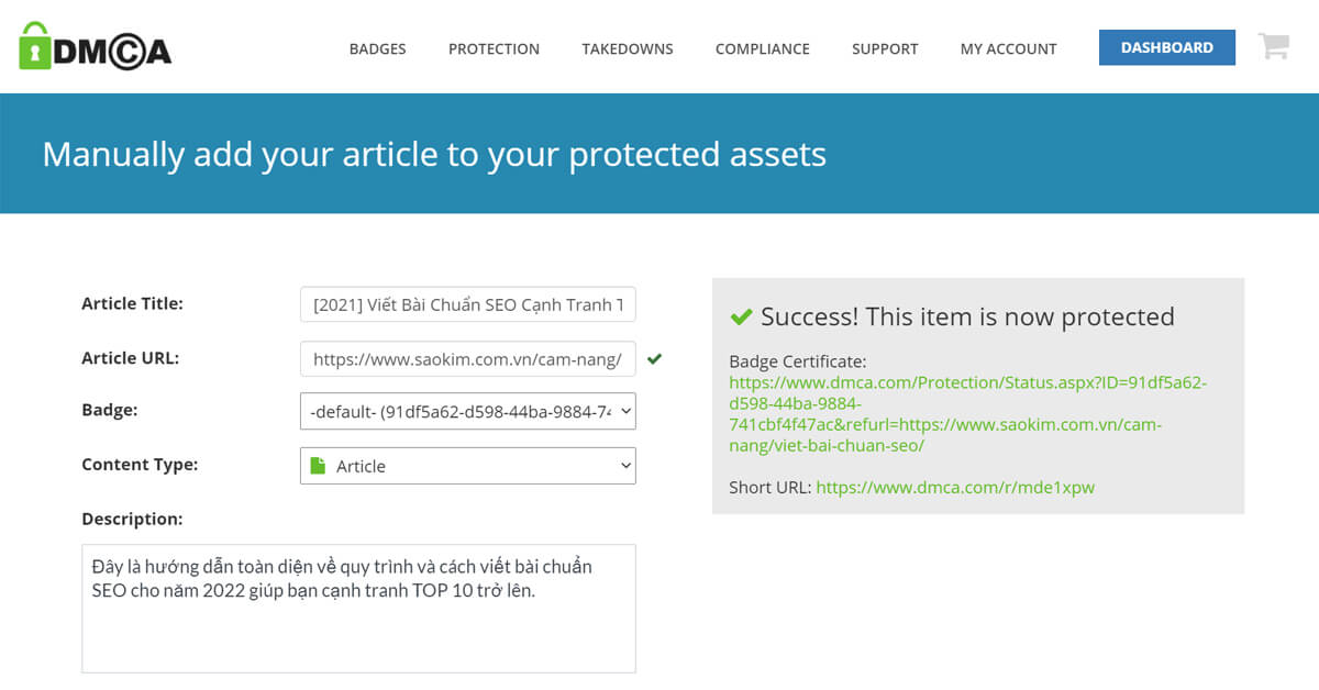 Bảo vệ bàn quyền kỹ thuật số cho bài viết SEO với DMCA