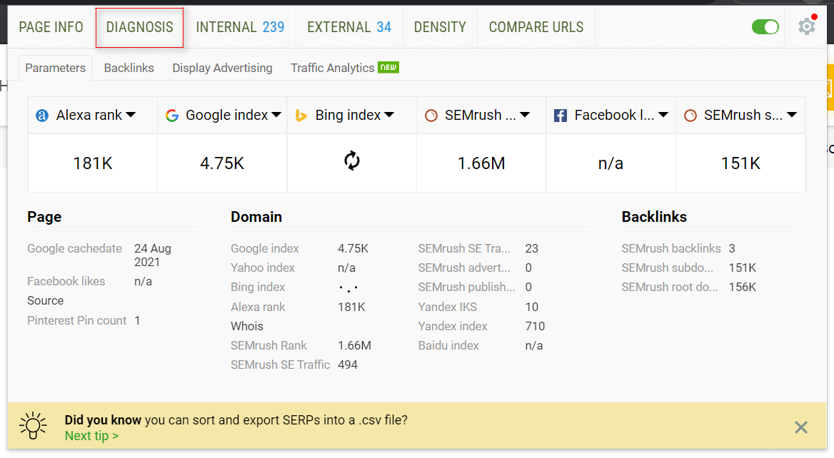 Công cụ hỗ trợ viết bài chuẩn SEO: Seoquake (2)