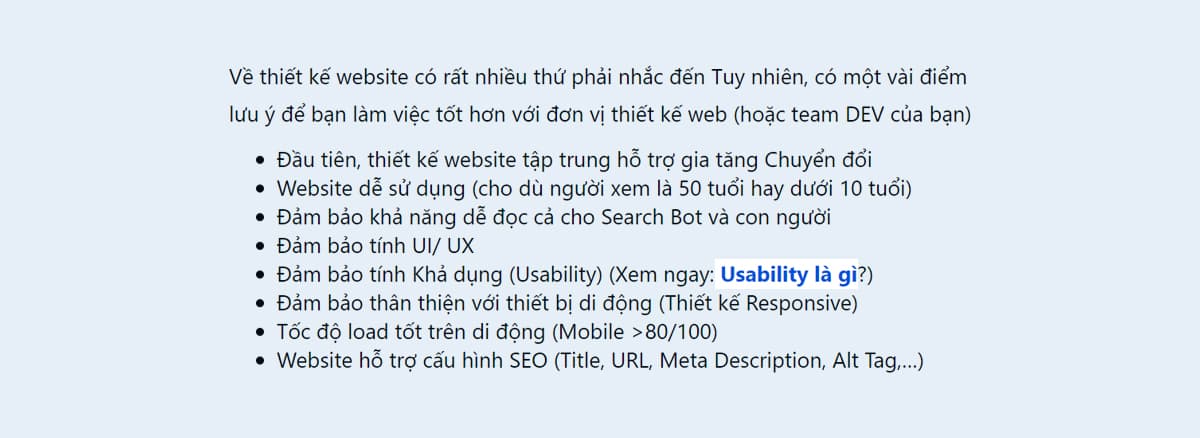 Internal link đặt với Anchor text trong bài viết chuẩn SEO
