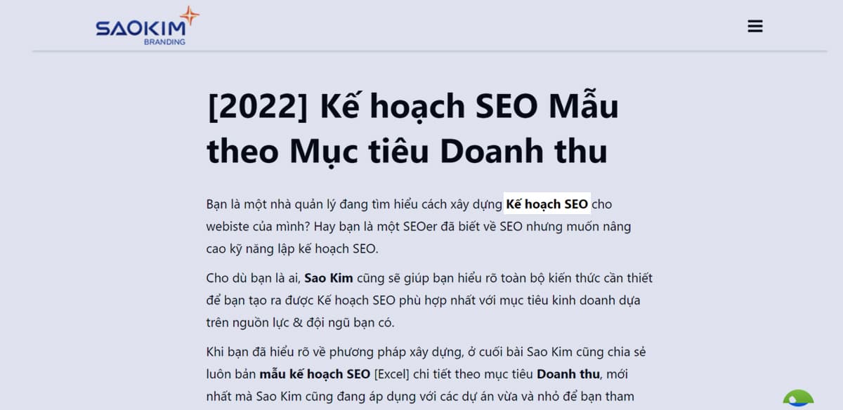 Bài viết chuẩn SEO nên có từ khóa trong 100 ký tự đầu tiên