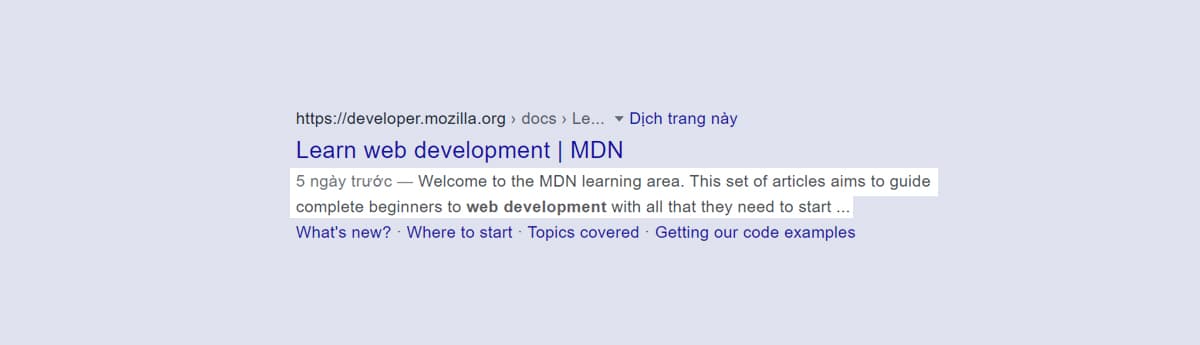 Đôi khi Google tự cắt ngắn Meta Description trước khi đủ 150 ký tự