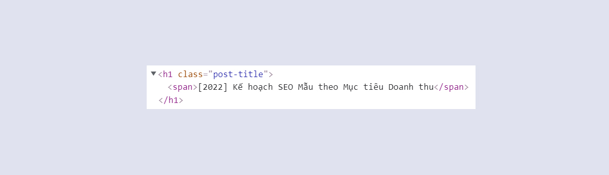 Sử dụng H1 cho tiêu đề trong bài viết chuẩn SEO