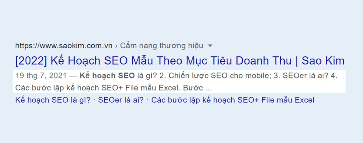 Tiêu chí viết bài chuẩn SEO: Google tự lấy đoạn trích phù hợp làm mô tả