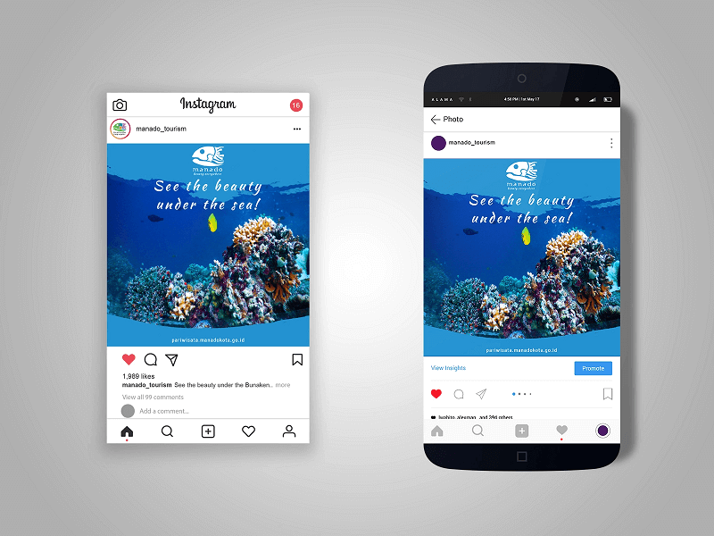 Quảng bá du lịch của thành phố Manado, Indonesia trên nền tảng số Instagram