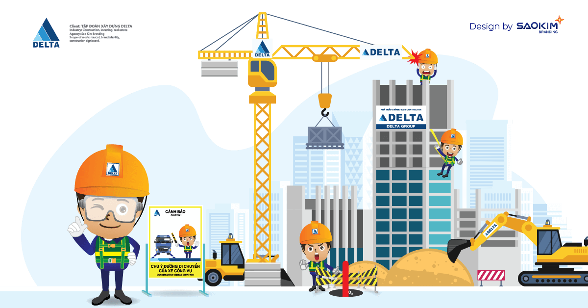 Ví dụ Mascot Delta do Sao Kim thiết kế