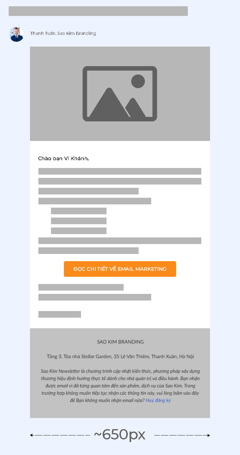 Ví dụ mẫu email marketing tiêu chuẩn Ví dụ mẫu email marketing tiêu chuẩn