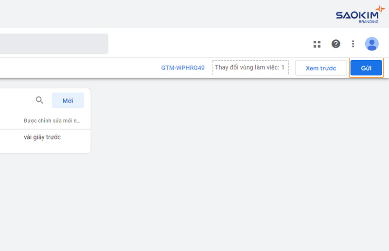 Chọn gửi để xuất bản Cài đặt Google Analytics bằng Tag Manager - Chọn gửi để xuất bản