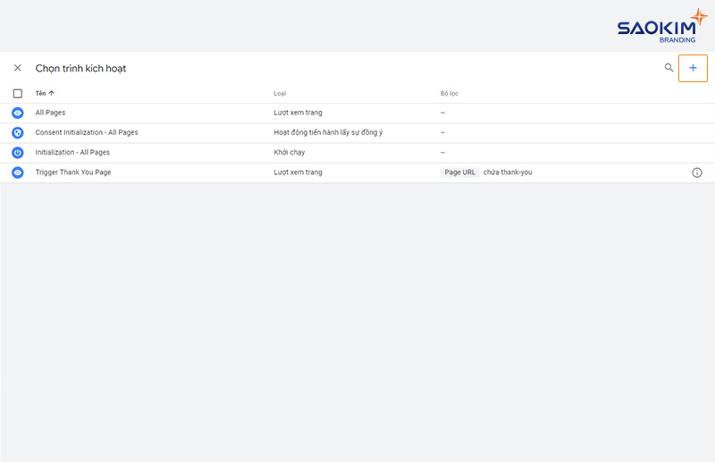 Tạo trình kích hoạt mới Cài đặt chuyển đổi click gọi điện bằng Google Tag Manager - Tạo trình kích hoạt mới