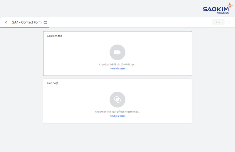 Đặt tên thẻ Cài đặt chuyển đổi điền Form bằng Google Tag Manager - Đặt tên thẻ