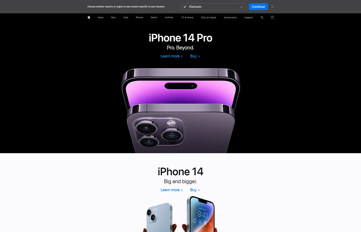 Mẫu thiết kế web cho công ty công nghệ - Apple (1)