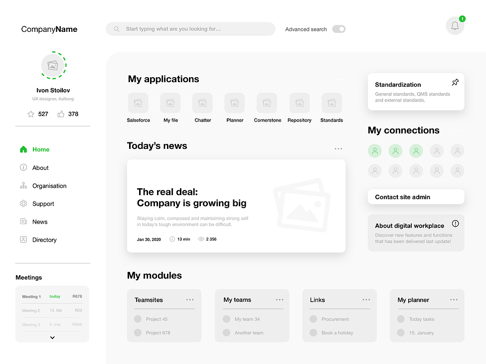 Ví dụ High-Fidelity Wireframes