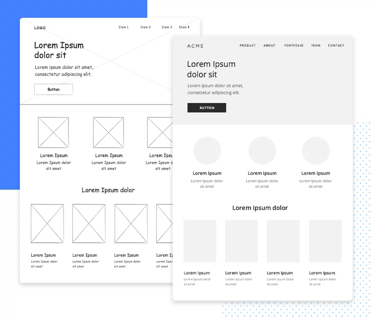 Ví dụ Low-Fidelity Wireframes
