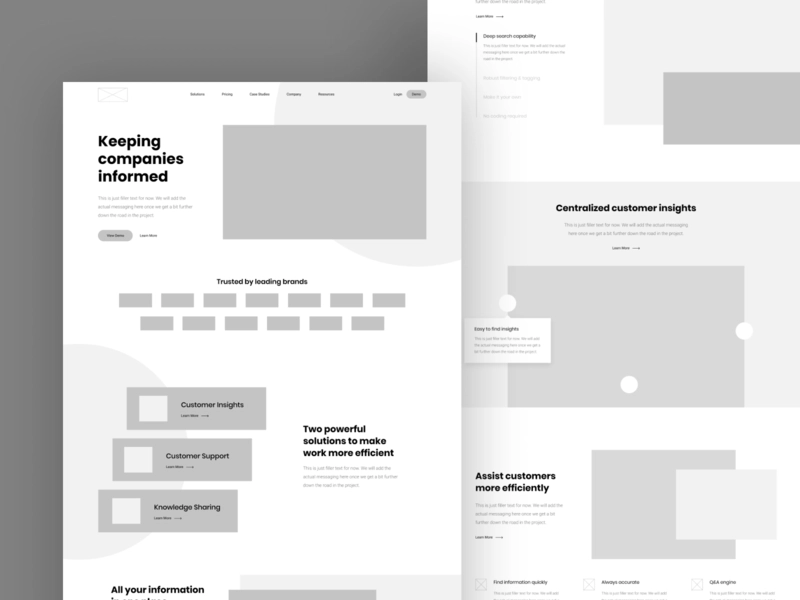 Ví dụ Mid-Fidelity Wireframes