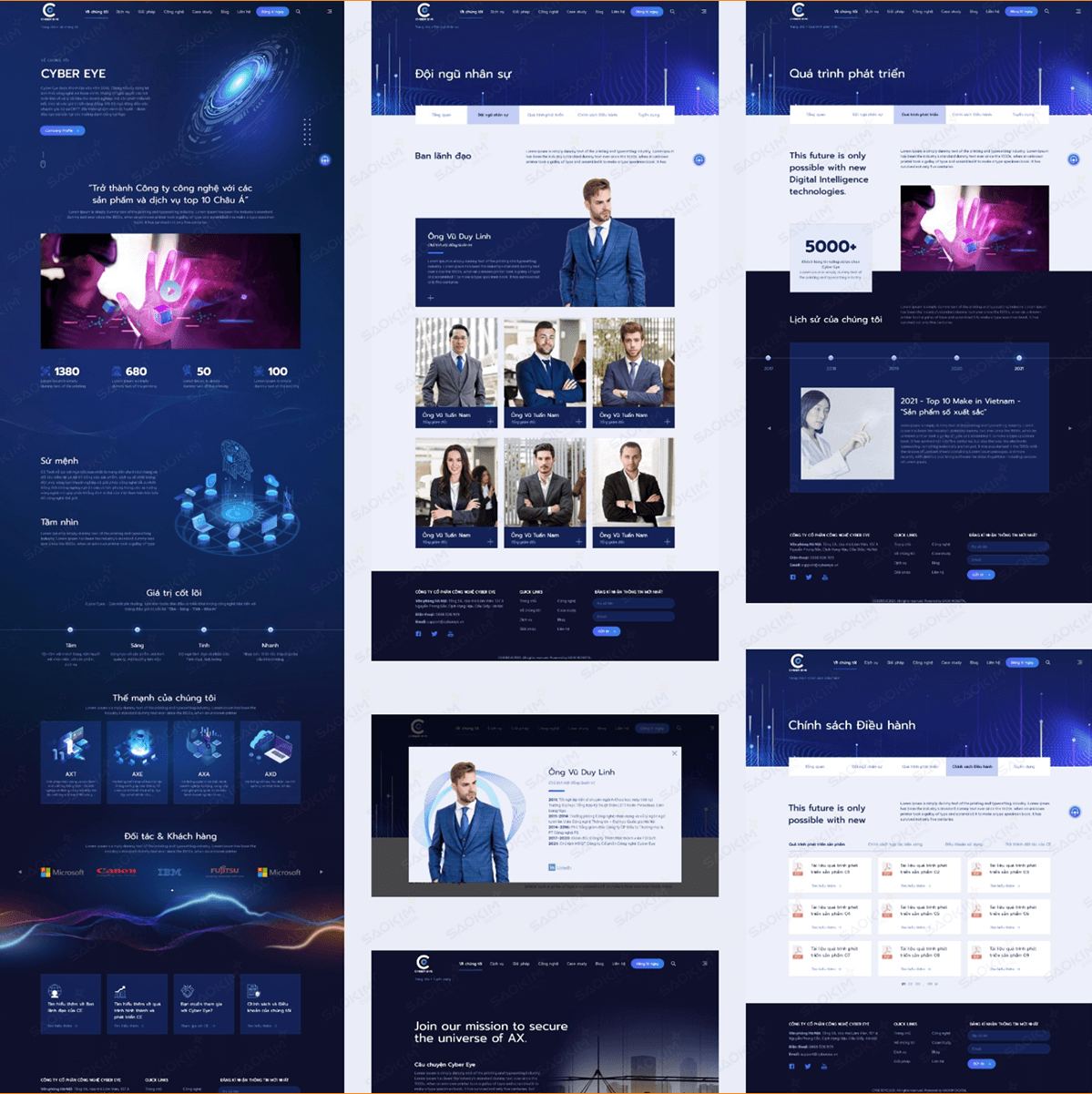 Ví dụ thiết kế Prototype - Dự án thiết kế web cho công ty công nghệ Cyber Eye (1)