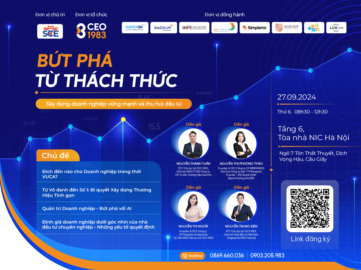 [Event] BỨT PHÁ TỪ THÁCH THỨC: Xây dựng doanh nghiệp vững mạnh và thu hút đầu tư
